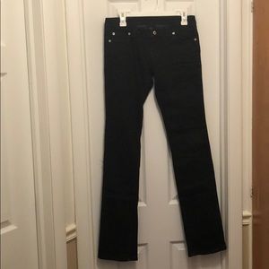 Black acid wash skinny jeans